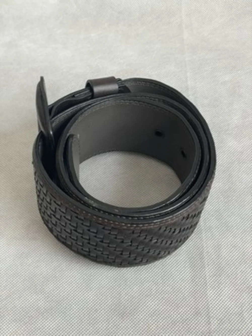 Banana Republic Brown Woven Genuine Leather Belt Size M 2.25